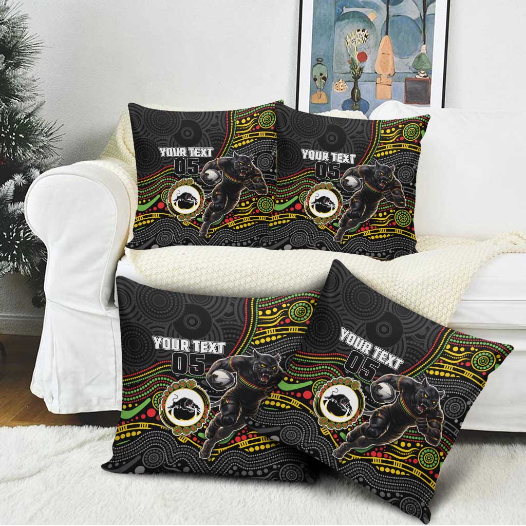 Custom Panthers Pillow Cover Warrior Mascot With Aboriginal Indigenous