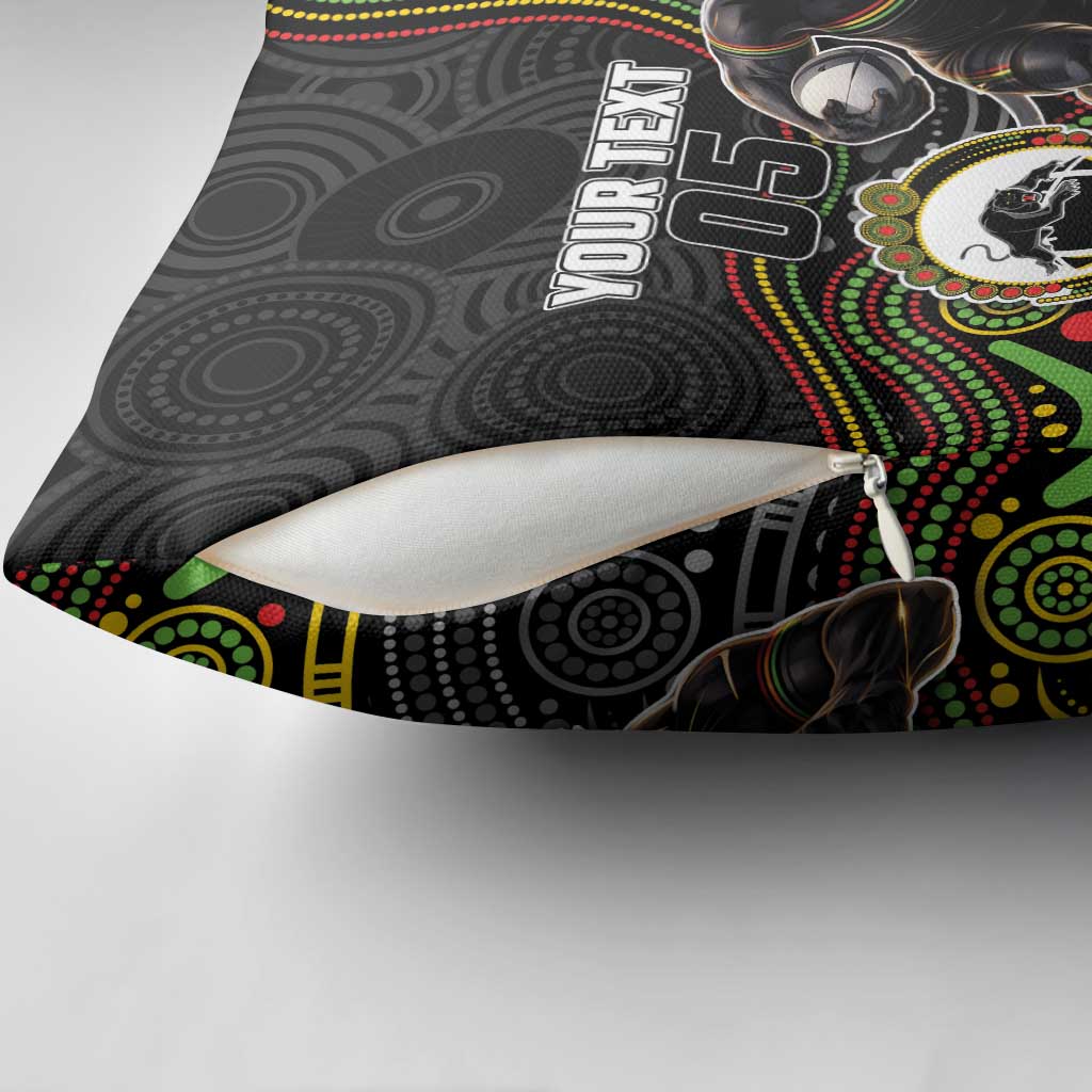 Custom Panthers Pillow Cover Warrior Mascot With Aboriginal Indigenous