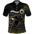 Custom Panthers Polo Shirt Warrior Mascot With Aboriginal Indigenous