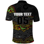 Custom Panthers Polo Shirt Warrior Mascot With Aboriginal Indigenous