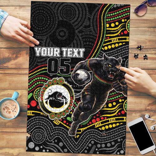 Custom Panthers Puzzle Warrior Mascot With Aboriginal Indigenous