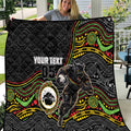 Custom Panthers Quilt Warrior Mascot With Aboriginal Indigenous