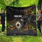 Custom Panthers Quilt Warrior Mascot With Aboriginal Indigenous
