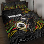 Custom Panthers Quilt Bed Set Warrior Mascot With Aboriginal Indigenous