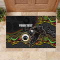 Custom Panthers Rubber Doormat Warrior Mascot With Aboriginal Indigenous