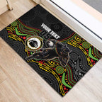 Custom Panthers Rubber Doormat Warrior Mascot With Aboriginal Indigenous