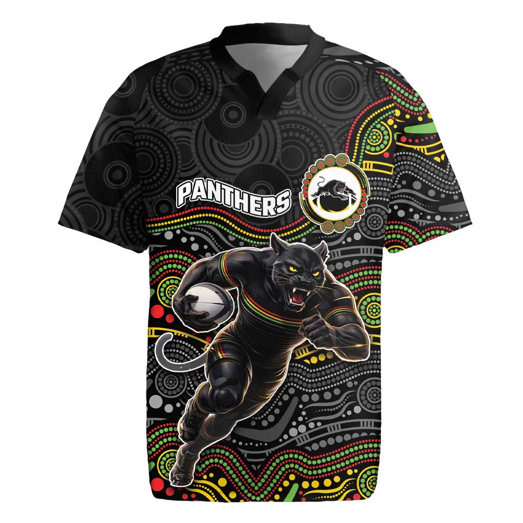 Custom Panthers Rugby Jersey Warrior Mascot With Aboriginal Indigenous