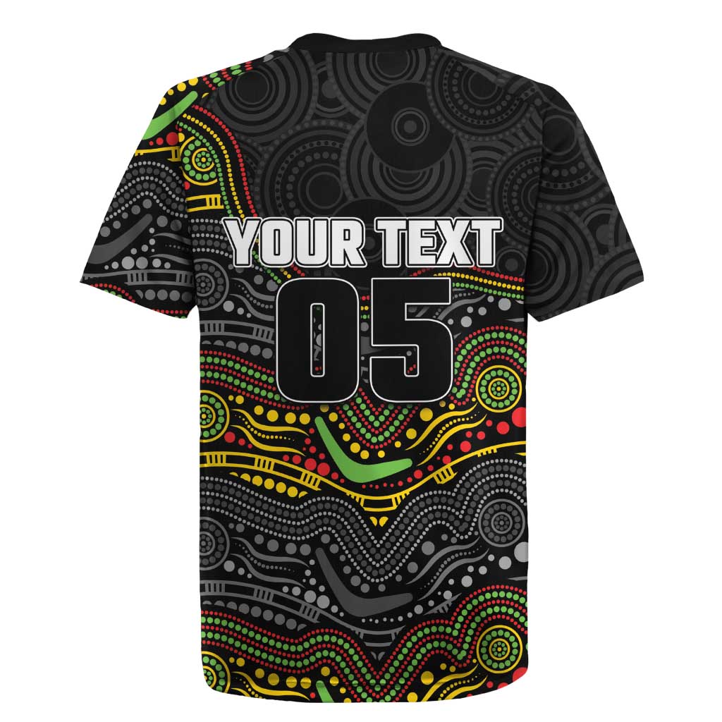 Custom Panthers Rugby Jersey Warrior Mascot With Aboriginal Indigenous