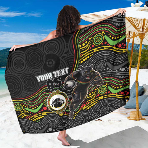Custom Panthers Sarong Warrior Mascot With Aboriginal Indigenous