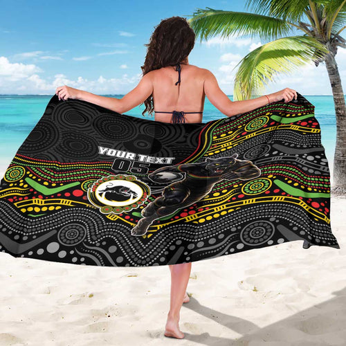 Custom Panthers Sarong Warrior Mascot With Aboriginal Indigenous