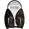 Custom Panthers Sherpa Hoodie Warrior Mascot With Aboriginal Indigenous