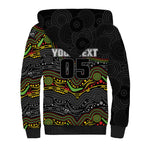 Custom Panthers Sherpa Hoodie Warrior Mascot With Aboriginal Indigenous