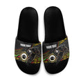 Custom Panthers Slide Sandals Warrior Mascot With Aboriginal Indigenous