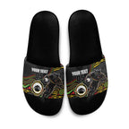 Custom Panthers Slide Sandals Warrior Mascot With Aboriginal Indigenous