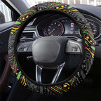 Panthers Steering Wheel Cover Warrior Mascot With Aboriginal Indigenous