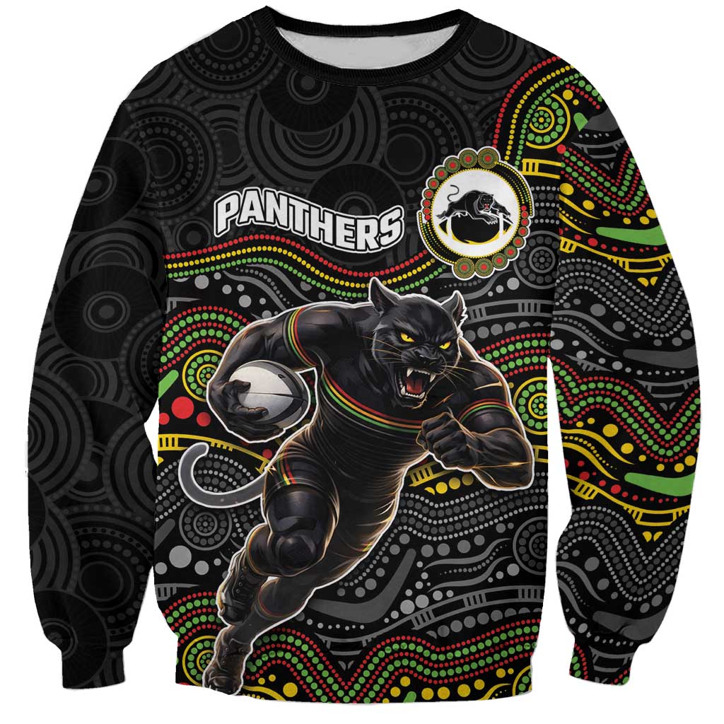 Custom Panthers Sweatshirt Warrior Mascot With Aboriginal Indigenous