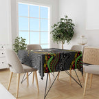 Custom Panthers Tablecloth Warrior Mascot With Aboriginal Indigenous