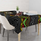 Custom Panthers Tablecloth Warrior Mascot With Aboriginal Indigenous