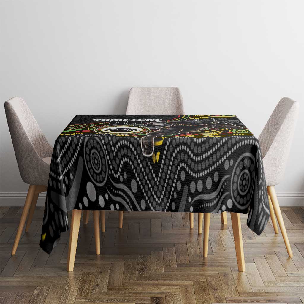 Custom Panthers Tablecloth Warrior Mascot With Aboriginal Indigenous
