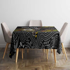 Custom Panthers Tablecloth Warrior Mascot With Aboriginal Indigenous