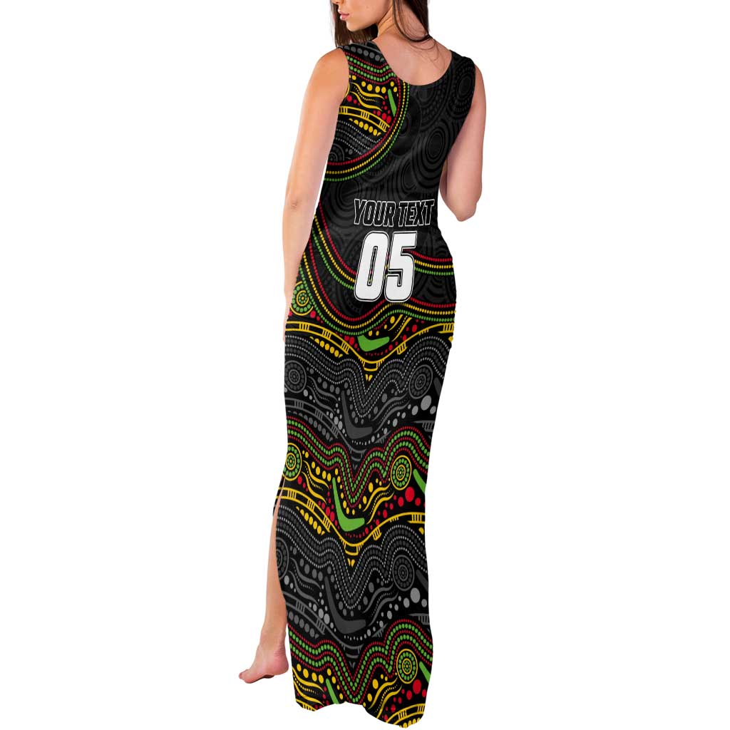 Custom Panthers Tank Maxi Dress Warrior Mascot With Aboriginal Indigenous