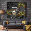 Custom Panthers Tapestry Warrior Mascot With Aboriginal Indigenous