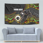 Custom Panthers Tapestry Warrior Mascot With Aboriginal Indigenous