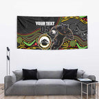 Custom Panthers Tapestry Warrior Mascot With Aboriginal Indigenous