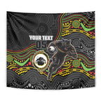 Custom Panthers Tapestry Warrior Mascot With Aboriginal Indigenous