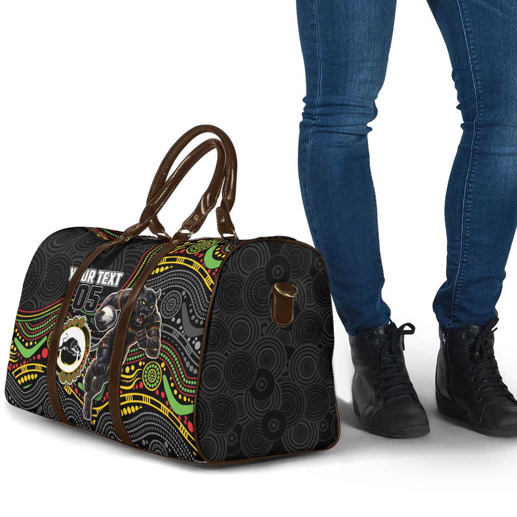 Custom Panthers Travel Bag Warrior Mascot With Aboriginal Indigenous
