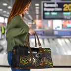 Custom Panthers Travel Bag Warrior Mascot With Aboriginal Indigenous