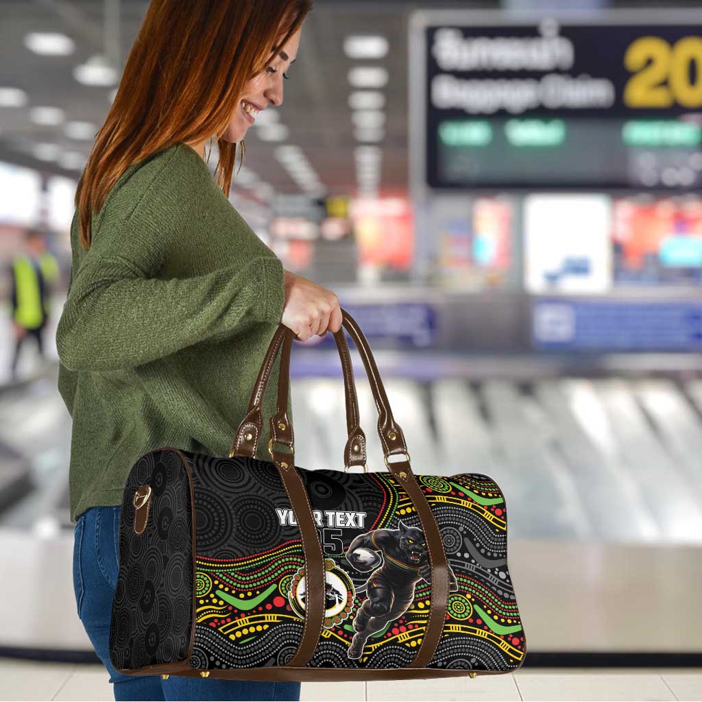 Custom Panthers Travel Bag Warrior Mascot With Aboriginal Indigenous