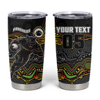 Custom Panthers Tumbler Cup Warrior Mascot With Aboriginal Indigenous