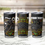 Custom Panthers Tumbler Cup Warrior Mascot With Aboriginal Indigenous