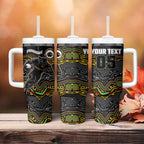 Custom Panthers Tumbler With Handle Warrior Mascot With Aboriginal Indigenous