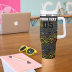 Custom Panthers Tumbler With Handle Warrior Mascot With Aboriginal Indigenous