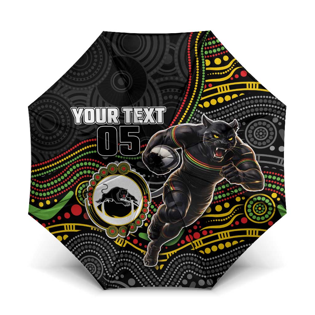 Custom Panthers Umbrella Warrior Mascot With Aboriginal Indigenous