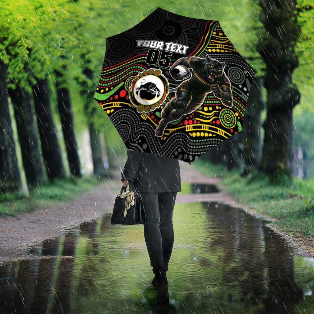 Custom Panthers Umbrella Warrior Mascot With Aboriginal Indigenous