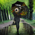 Custom Panthers Umbrella Warrior Mascot With Aboriginal Indigenous