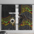 Custom Panthers Window Curtain Warrior Mascot With Aboriginal Indigenous