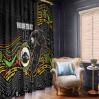 Custom Panthers Window Curtain Warrior Mascot With Aboriginal Indigenous