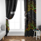 Custom Panthers Window Curtain Warrior Mascot With Aboriginal Indigenous