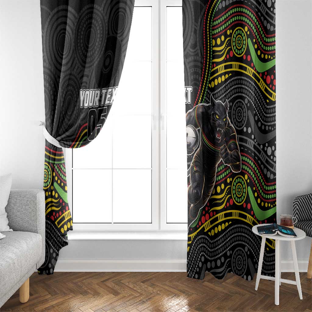 Custom Panthers Window Curtain Warrior Mascot With Aboriginal Indigenous