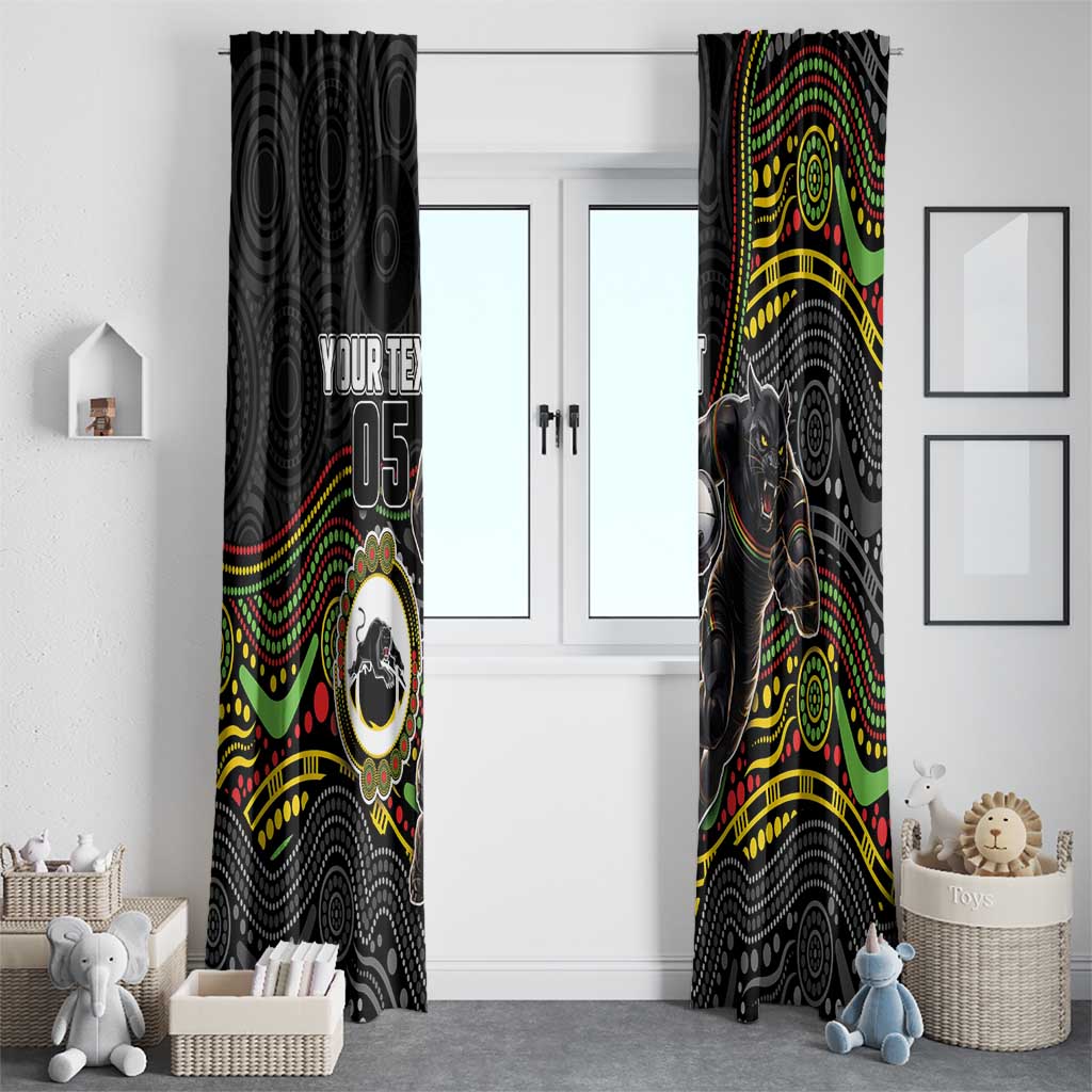 Custom Panthers Window Curtain Warrior Mascot With Aboriginal Indigenous