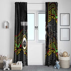 Custom Panthers Window Curtain Warrior Mascot With Aboriginal Indigenous