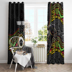 Custom Panthers Window Curtain Warrior Mascot With Aboriginal Indigenous