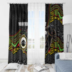 Custom Panthers Window Curtain Warrior Mascot With Aboriginal Indigenous