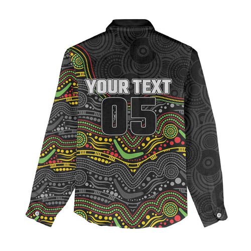 Custom Panthers Women Casual Shirt Warrior Mascot With Aboriginal Indigenous