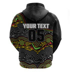 Custom Panthers Zip Hoodie Warrior Mascot With Aboriginal Indigenous