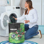 Custom Raiders Laundry Basket Viking Mascot With Aboriginal Indigenous